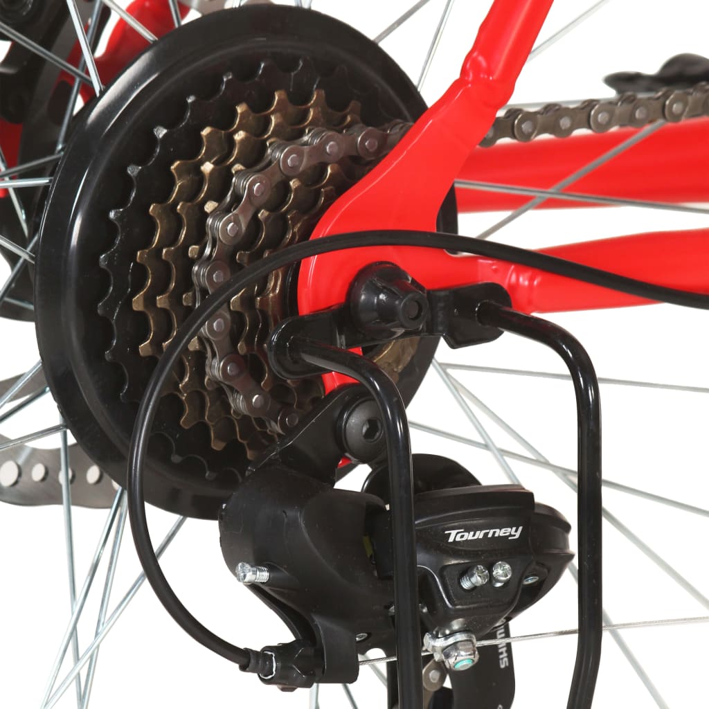 vidaXL Bicicleta montaña 21 velocidades 29 pulgadas rueda 53 cm rojo