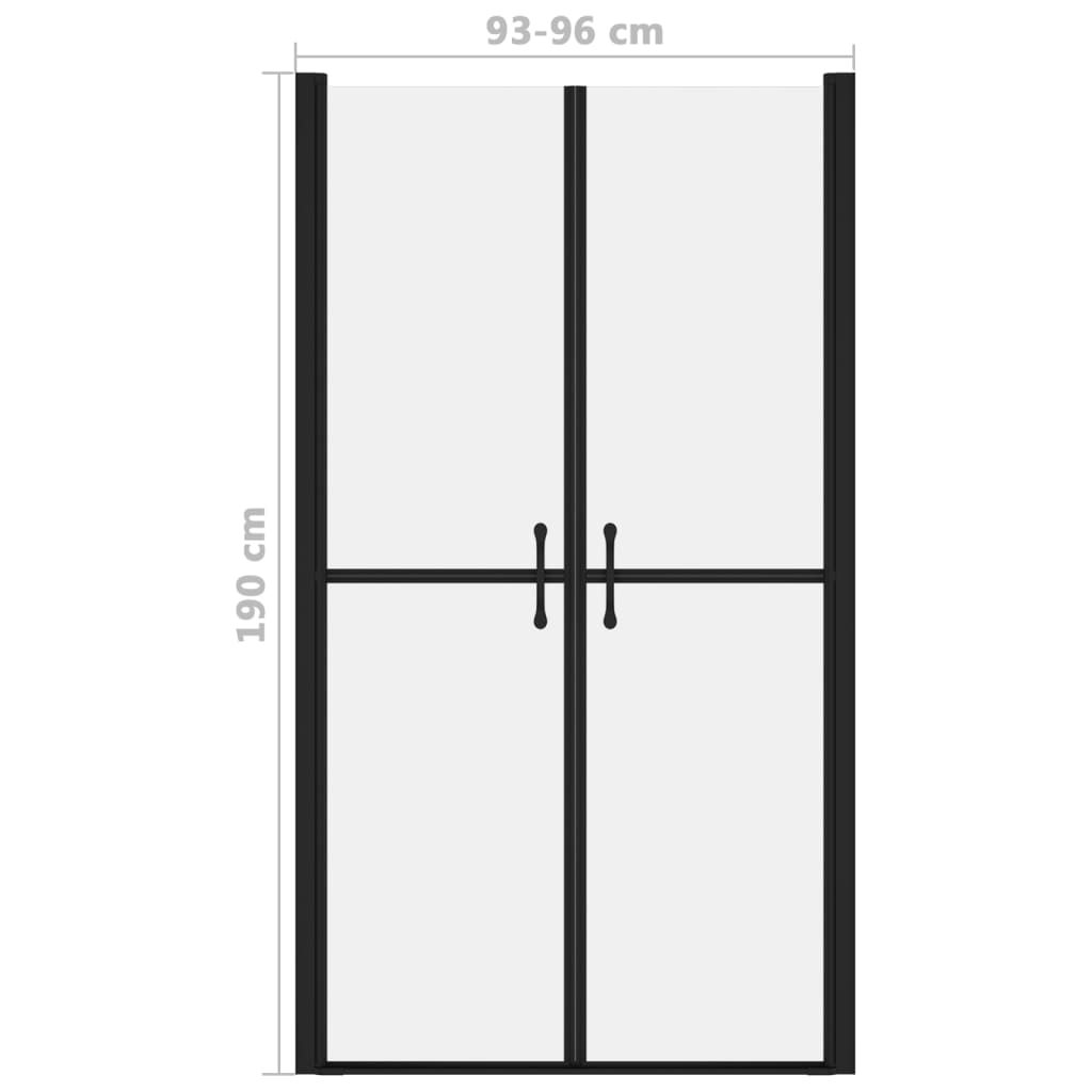 vidaXL Puerta de ducha ESG esmerilado (93-96)x190 cm
