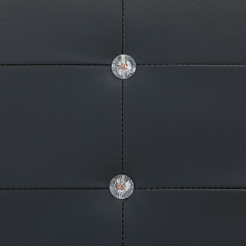 vidaXL Cama con colchón viscoelástico cuero sintético negro 140x200cm