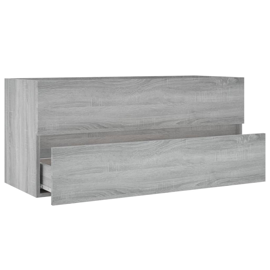 vidaXL Mueble de lavabo madera de ingeniería gris Sonoma 100x38,5x45cm