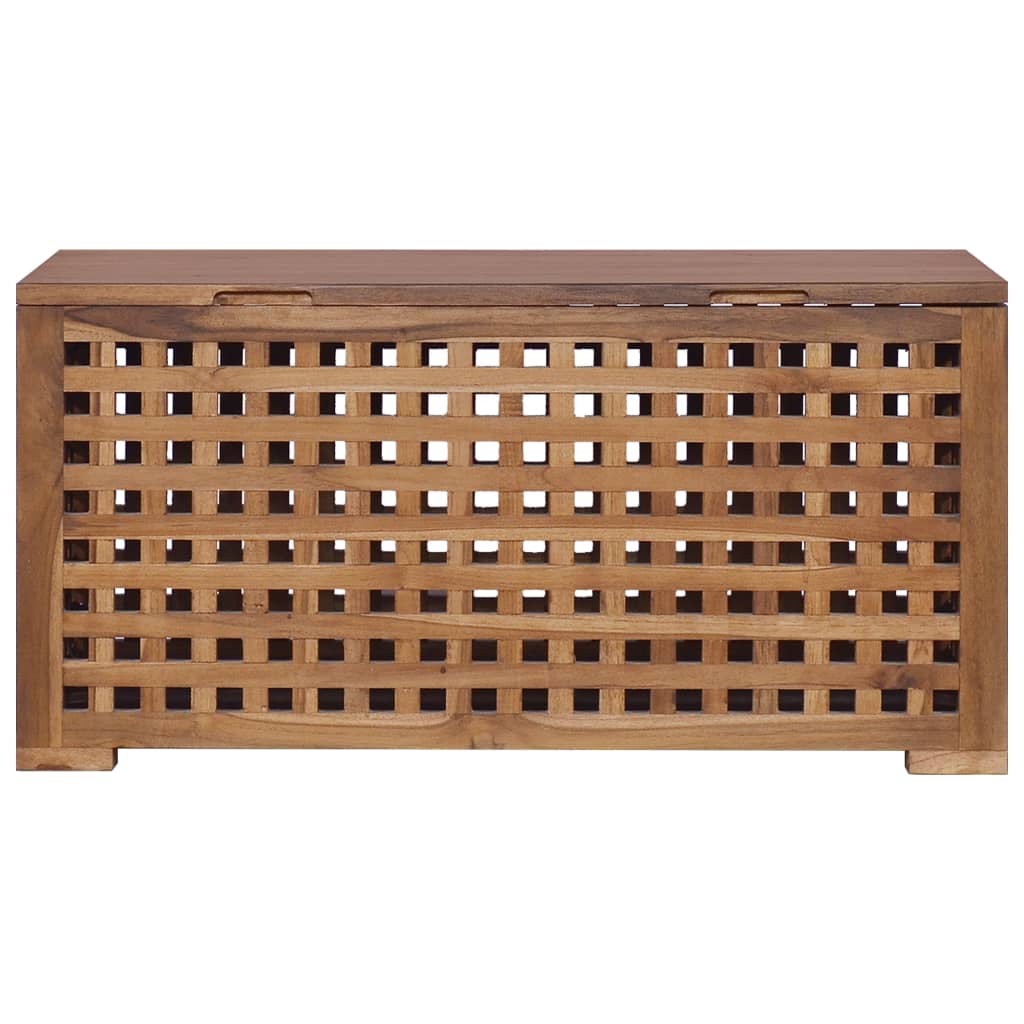 vidaXL Caja para cuerdas de madera maciza de teca 80x40x40 cm