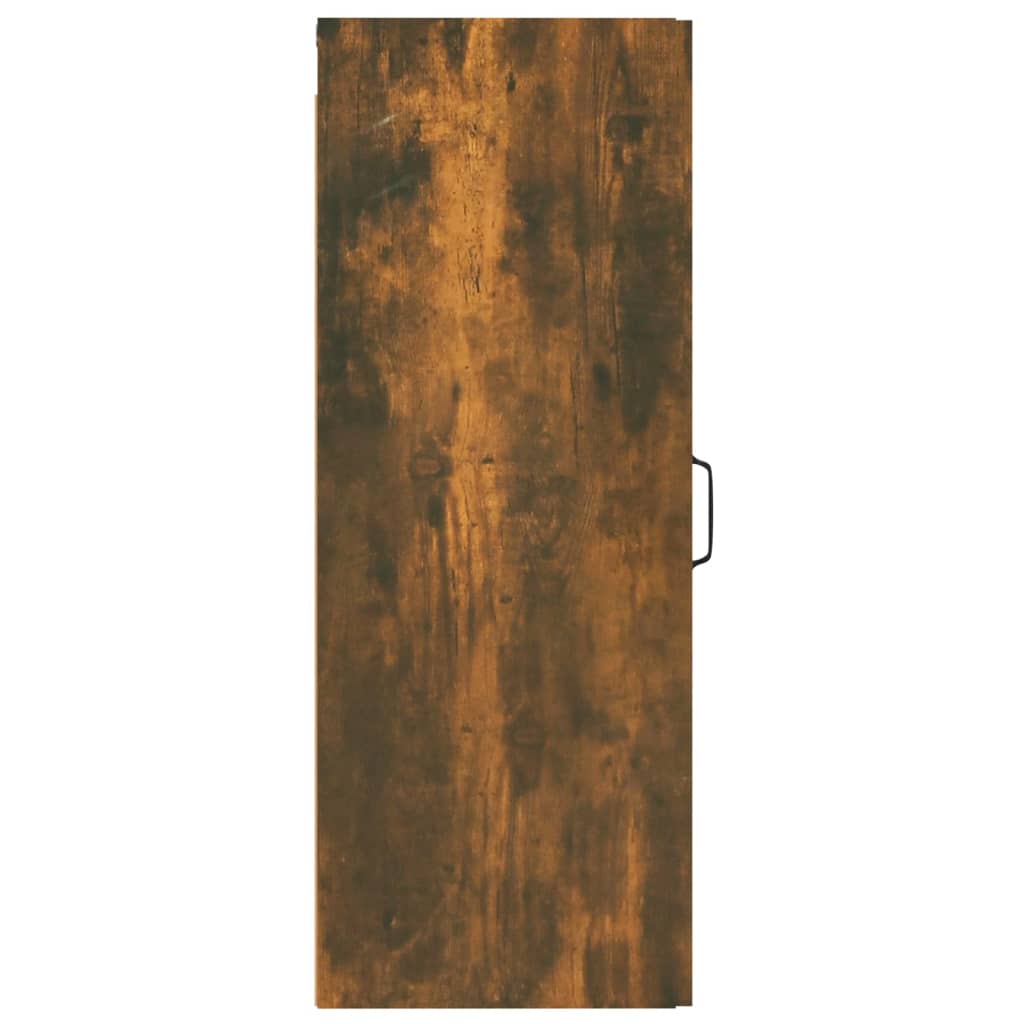 vidaXL Armario de pared madera ingeniería roble ahumado 34,5x34x90 cm