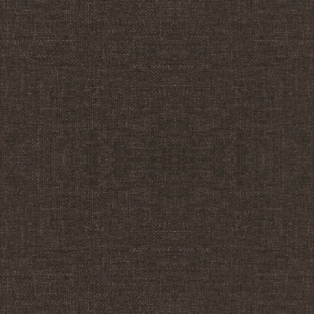vidaXL Taburete con patas de madera tapizado tela marrón oscuro