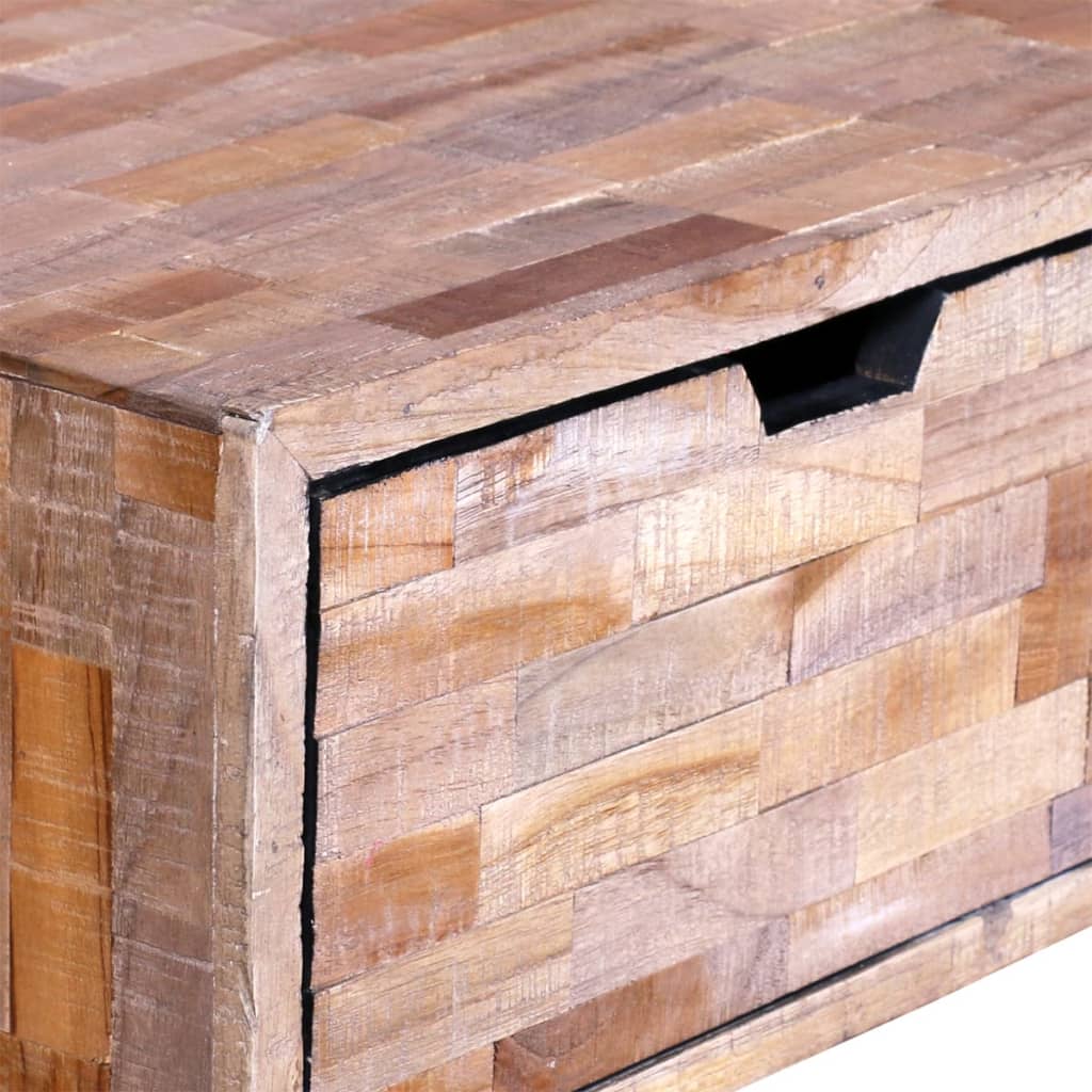 vidaXL Mesa de centro con 4 cajones madera de teca reciclada