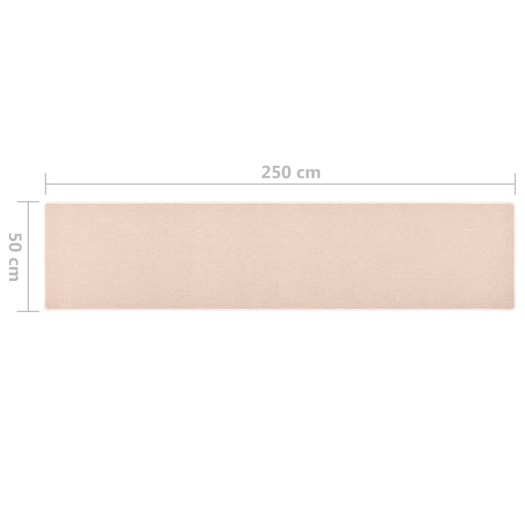 vidaXL Alfombra de pasillo marrón claro 50x250 cm