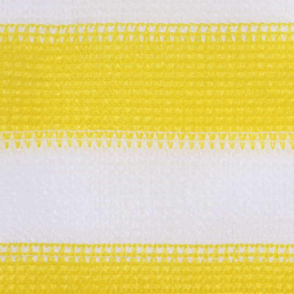 vidaXL Toldo para balcón HDPE amarillo y blanco 120x500 cm