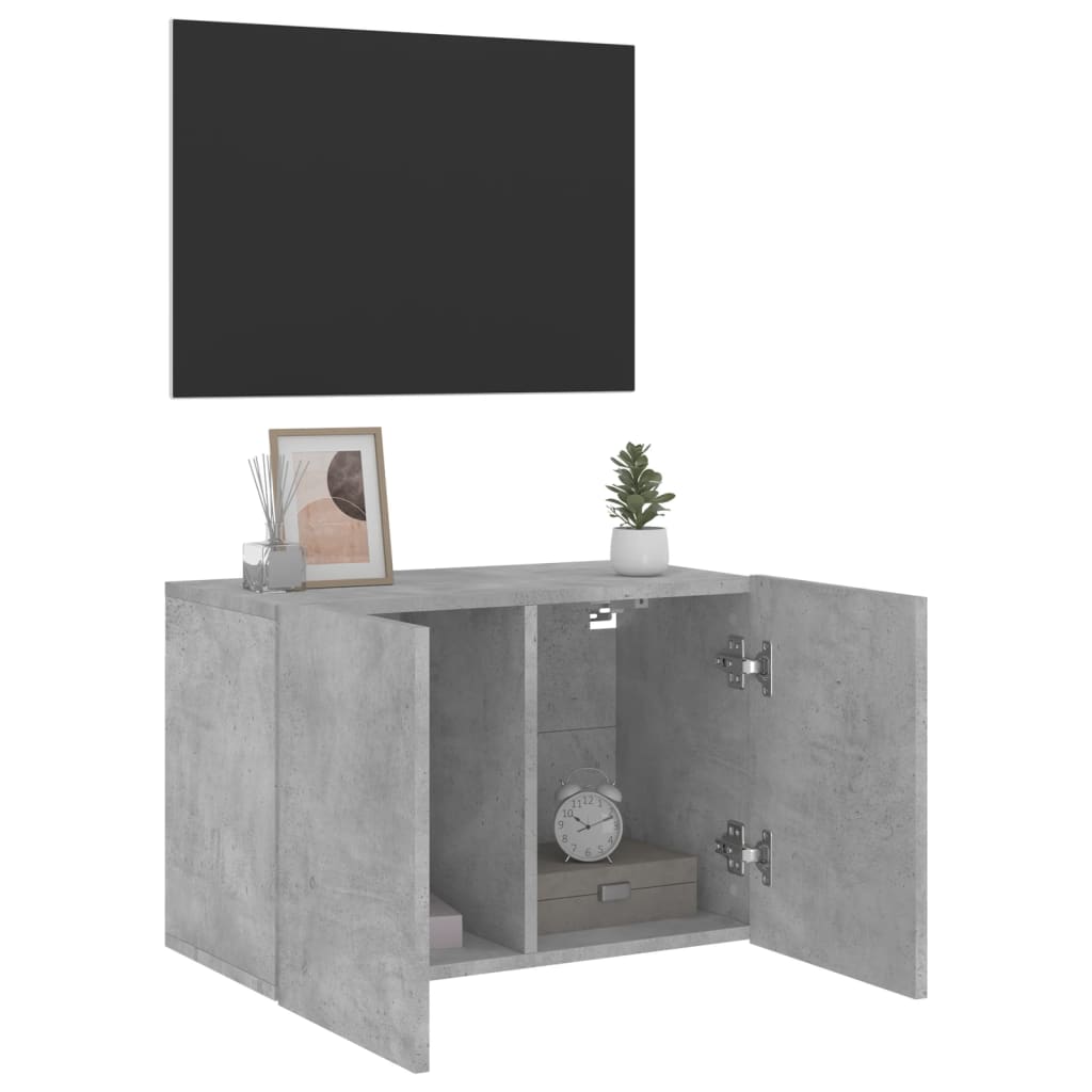 vidaXL Mueble para TV de pared gris hormigón 60x30x41 cm