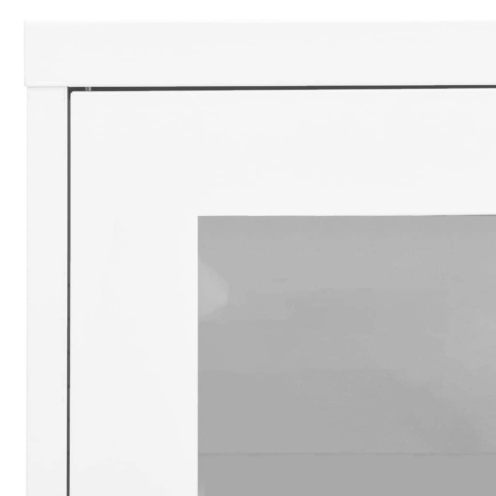 vidaXL Armario de oficina de acero blanco 90x40x70 cm