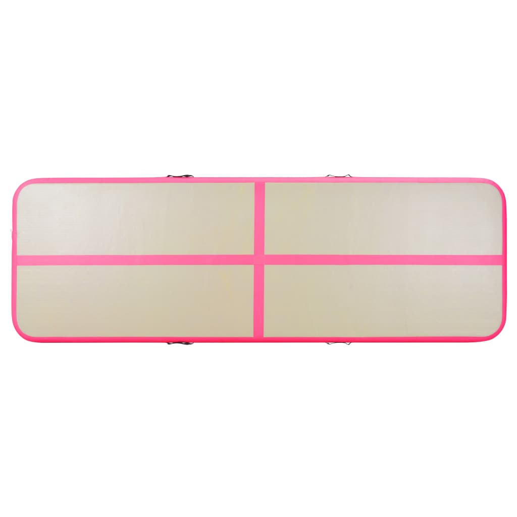 vidaXL Esterilla inflable de gimnasia con bomba 300x100x10 cm PVC rosa