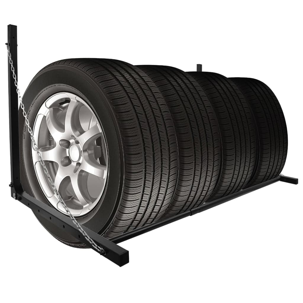 ProPlus Estante de pared para neumáticos acero negro