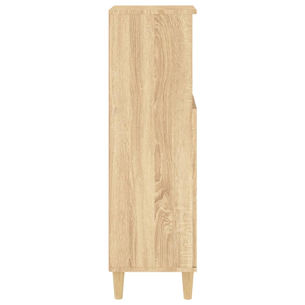 vidaXL Armario de baño madera contrachapada roble Sonoma 30x30x100 cm
