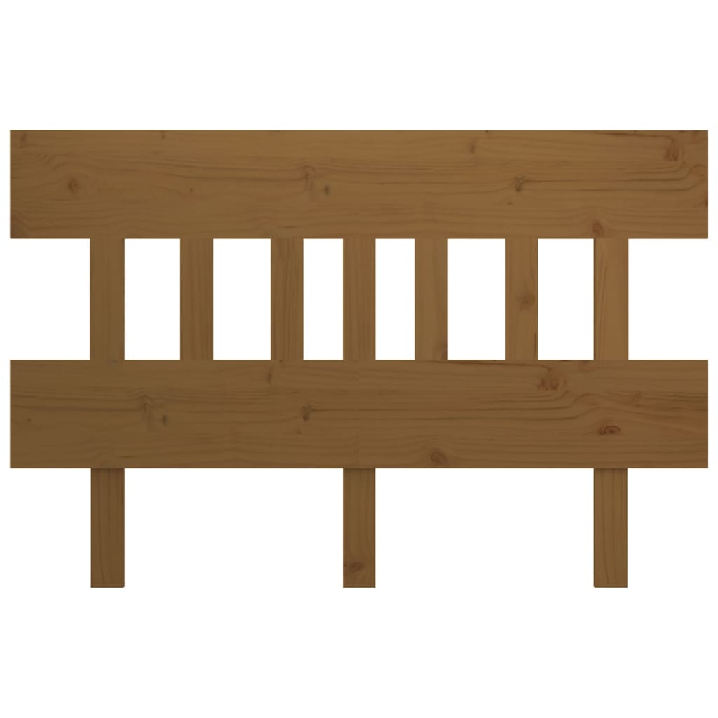 vidaXL Cabecero de cama madera maciza pino marrón miel 123,5x3x81 cm