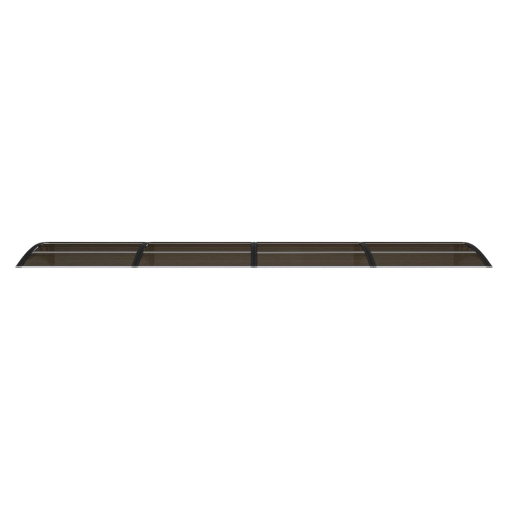 vidaXL Marquesina de puerta policarbonato negro 400x80 cm
