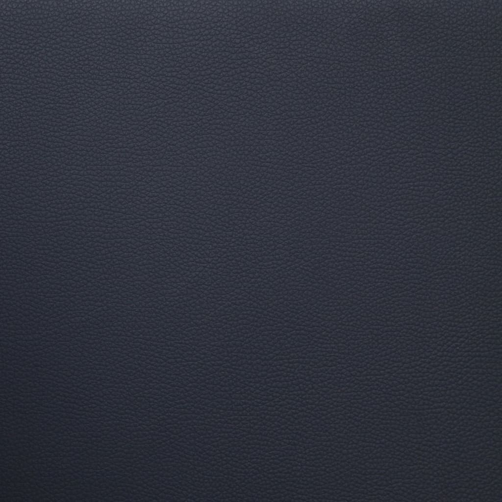 vidaXL Sofá de 3 plazas con cojines cuero sintético negro
