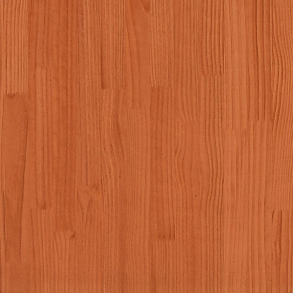 vidaXL Litera de madera maciza de pino marrón cera 80x200 cm