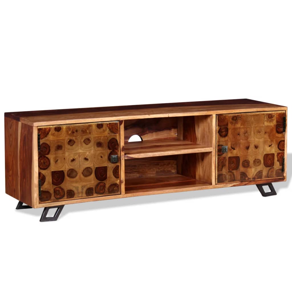 vidaXL Mueble de TV de madera maciza de sheesham 120x30x40 cm