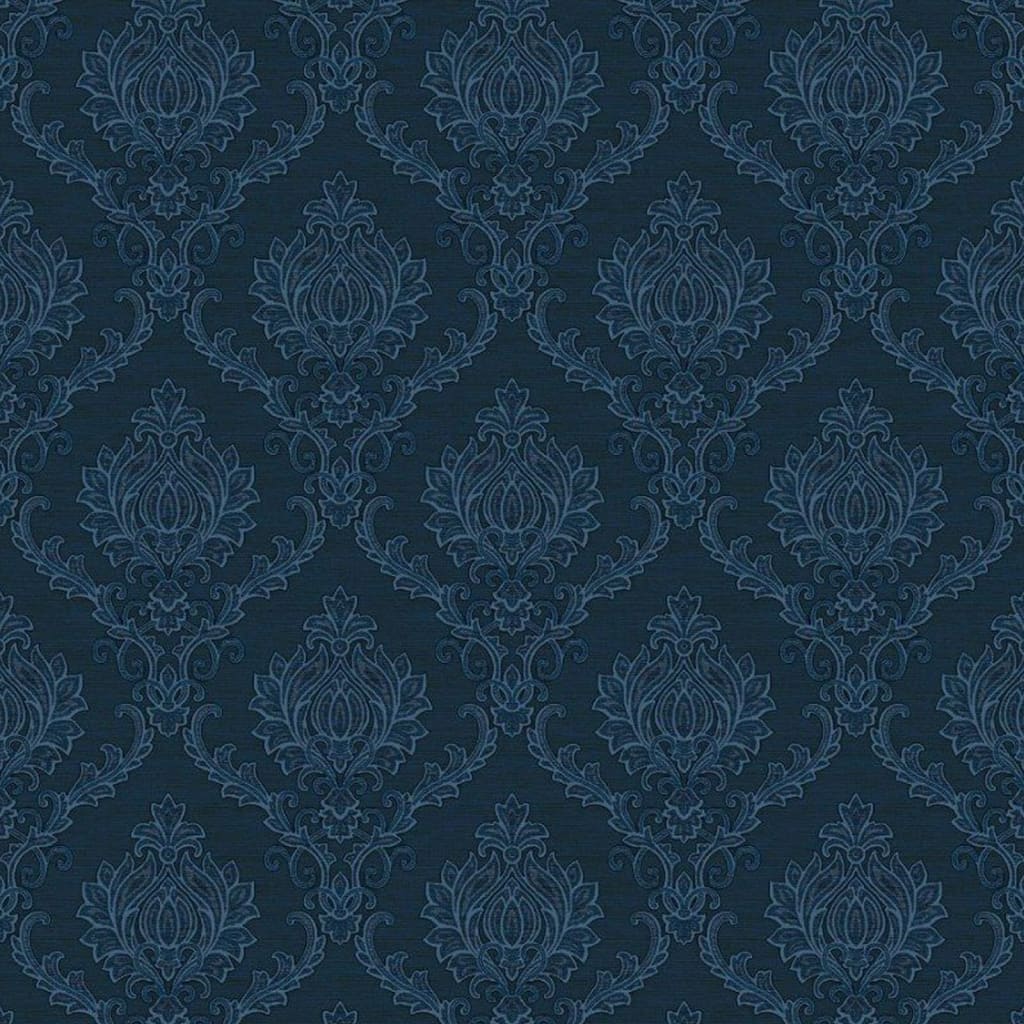 Topchic Papel de pared Classic Ornaments azul marino