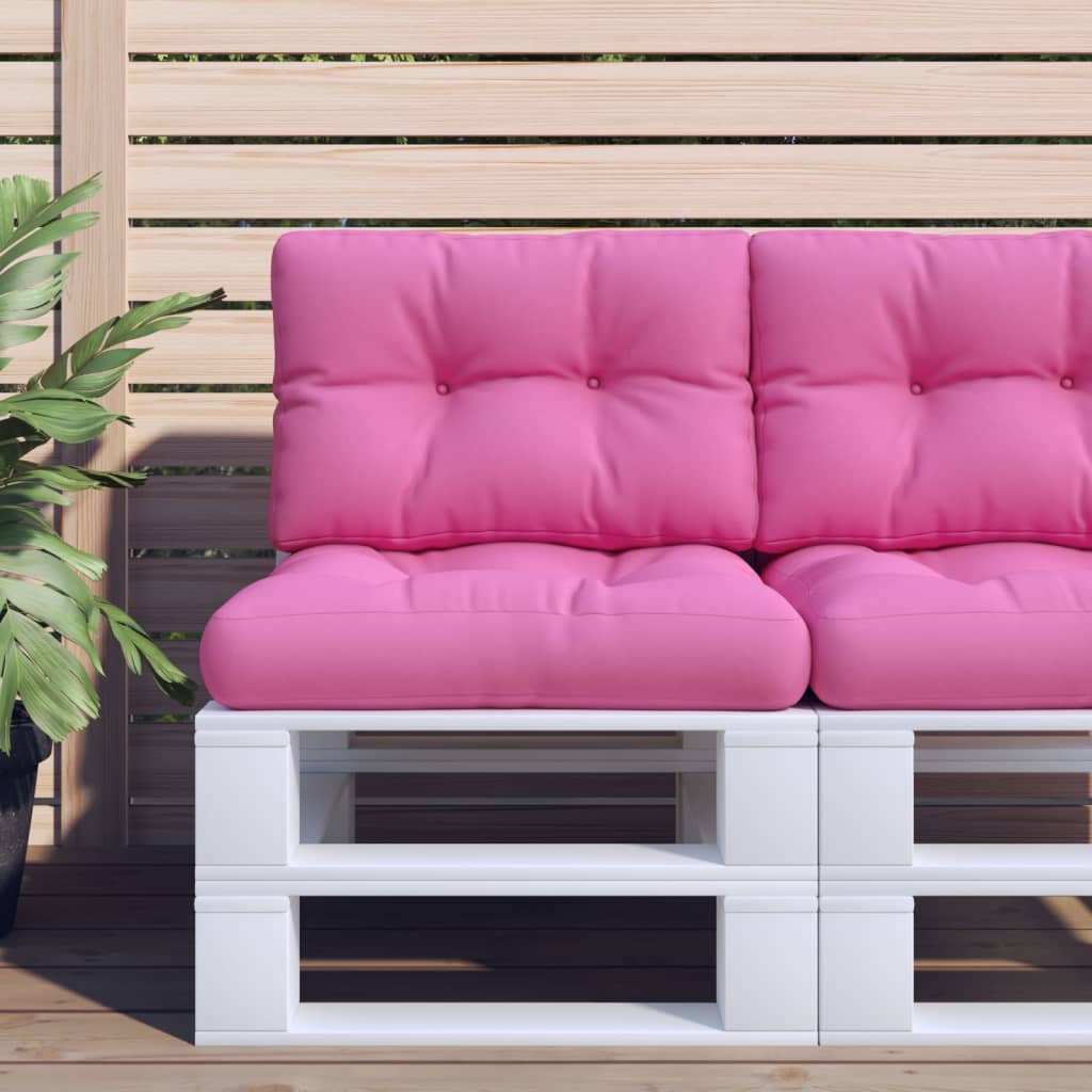 vidaXL Cojín para sofá de palets tela rosa 50x40x12 cm