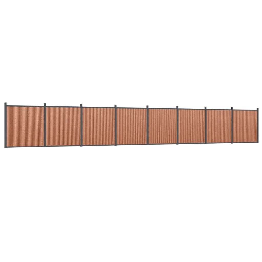 vidaXL Panel de valla WPC marrón 1391x186 cm