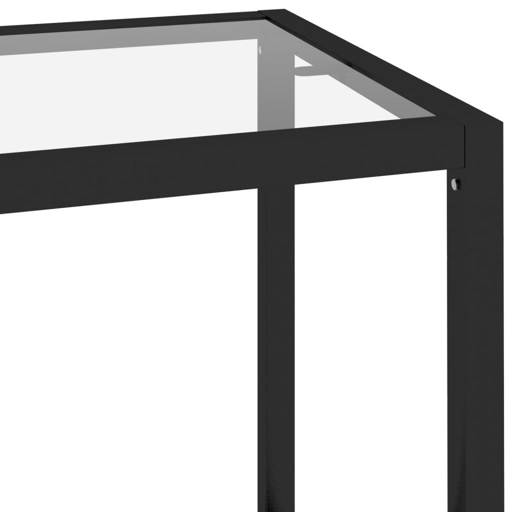 vidaXL Mesa consola transparente vidrio templado 120x36x90 cm