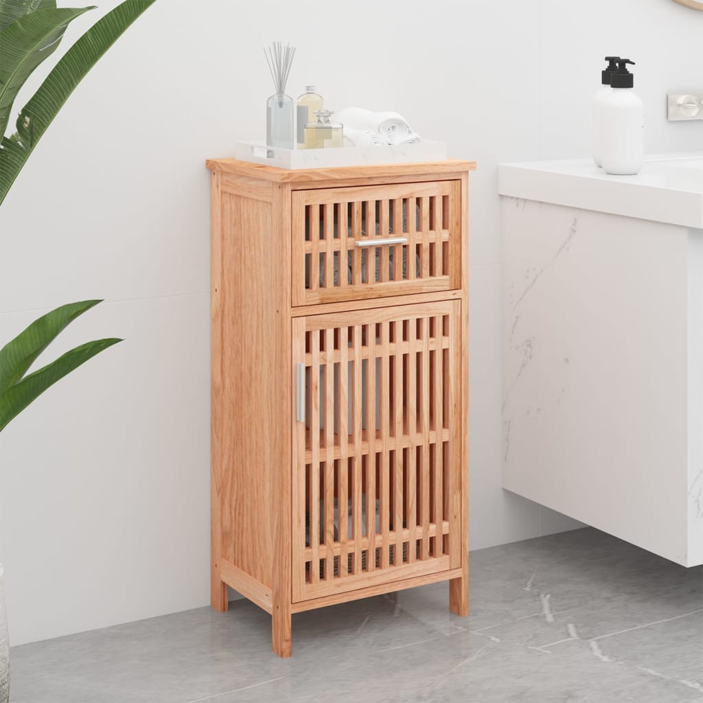 vidaXL Mueble de baño madera maciza de nogal 42x29x82 cm