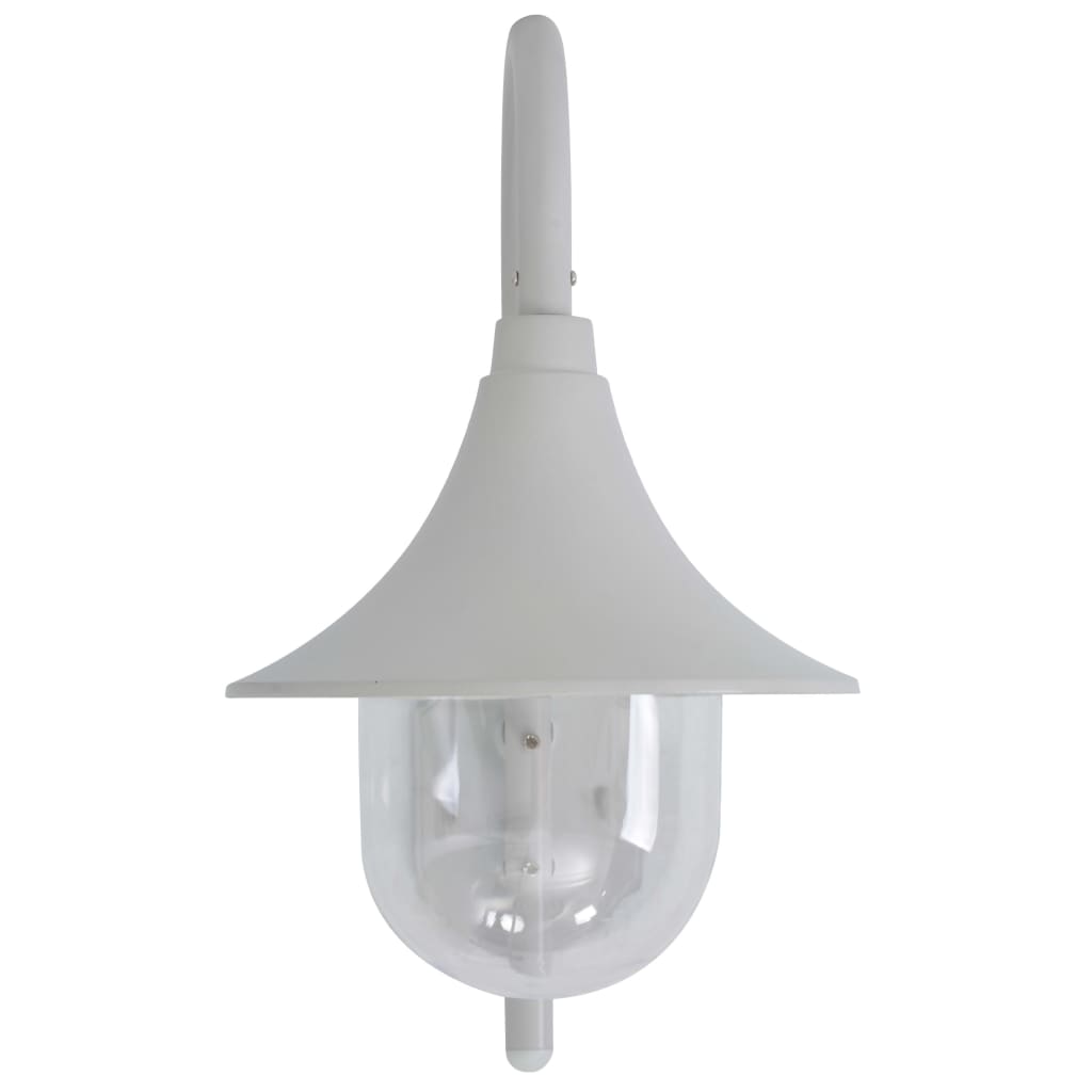 vidaXL Lámpara de pared de jardín aluminio blanca E27 42 cm