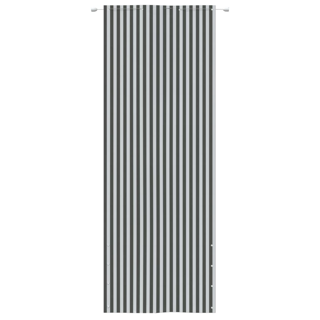 vidaXL Toldo para balcón tela oxford gris antracita blanco 80x240 cm