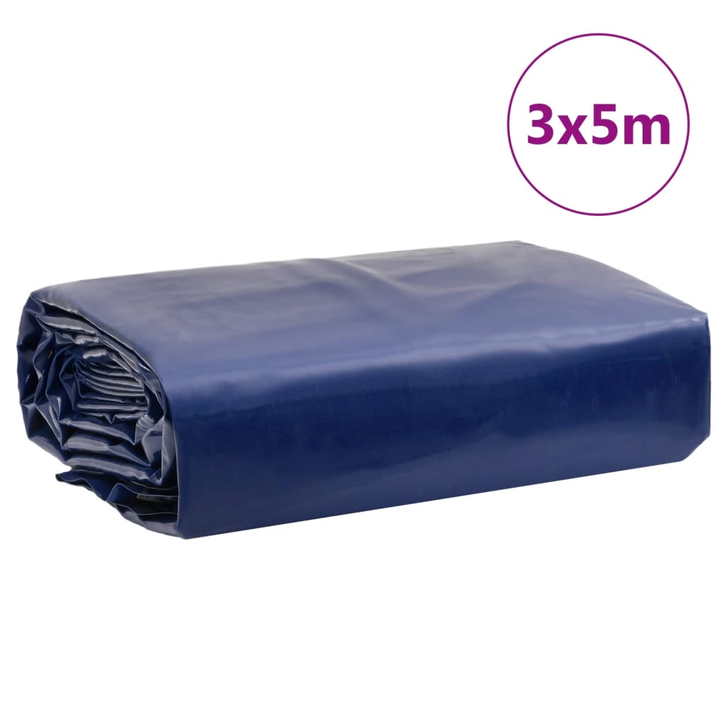 vidaXL Lona azul 3x5 m 650 g/m²