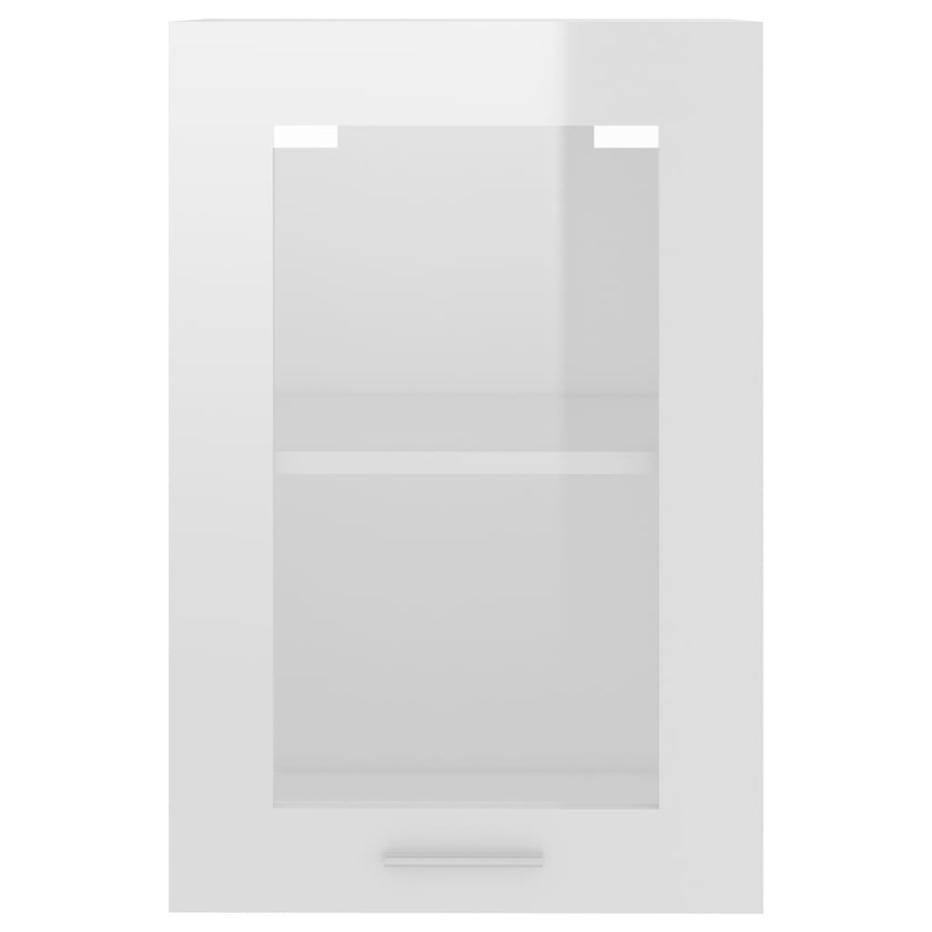 vidaXL Armario colgante cristal de ingeniería blanco brillo 40x31x60cm