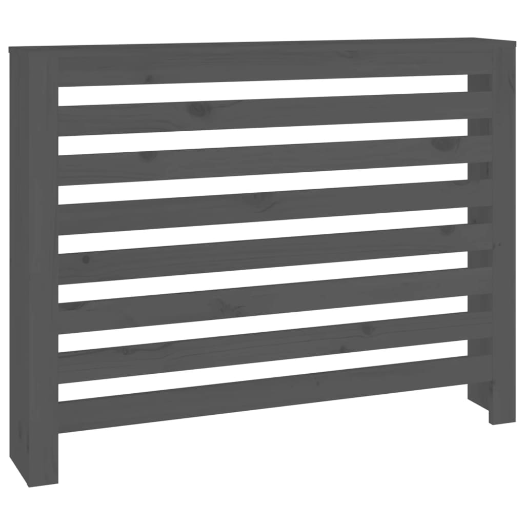 vidaXL Cubierta de radiador madera maciza de pino gris 108,5x19x84 cm