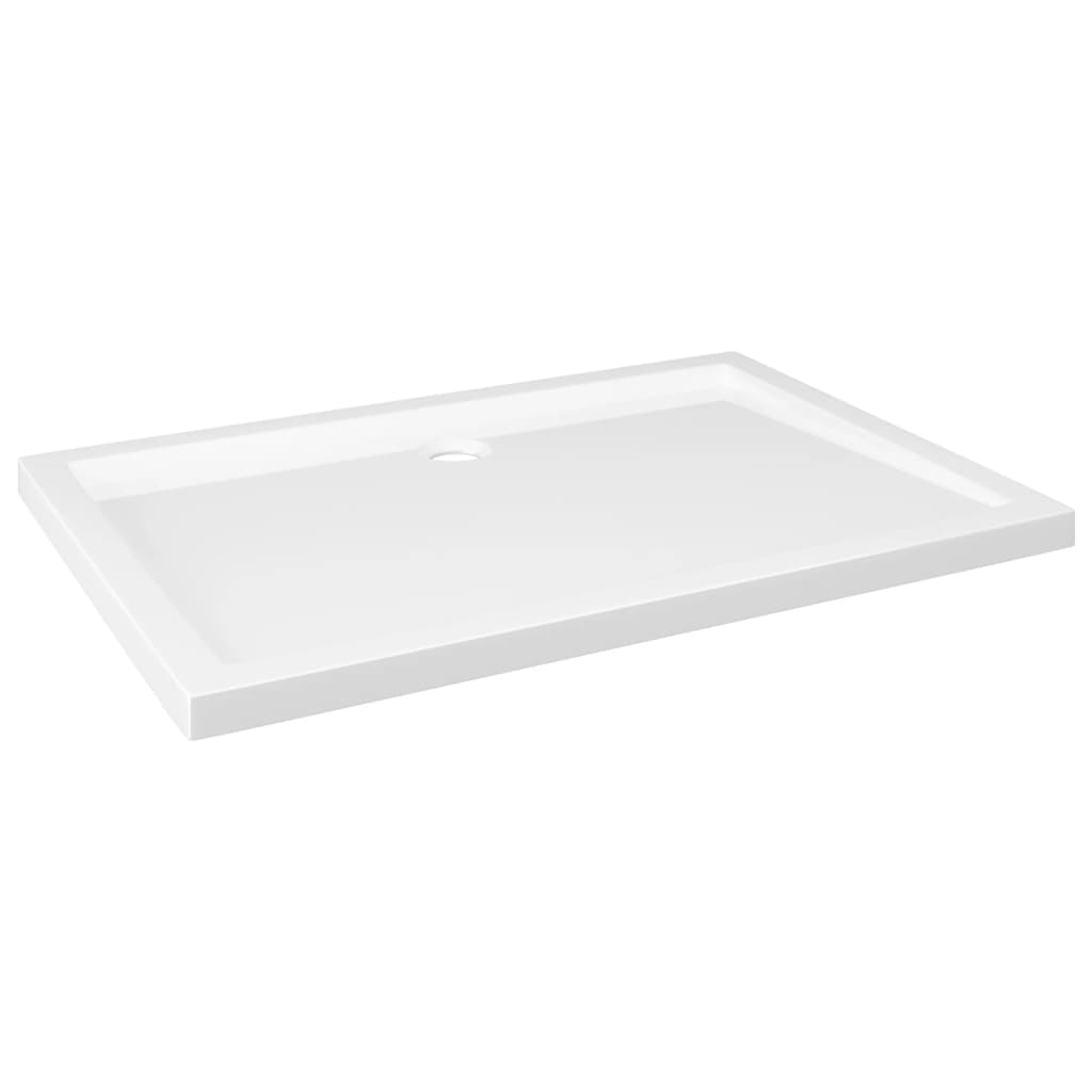 vidaXL Plato de ducha rectangular ABS blanco 70x100 cm