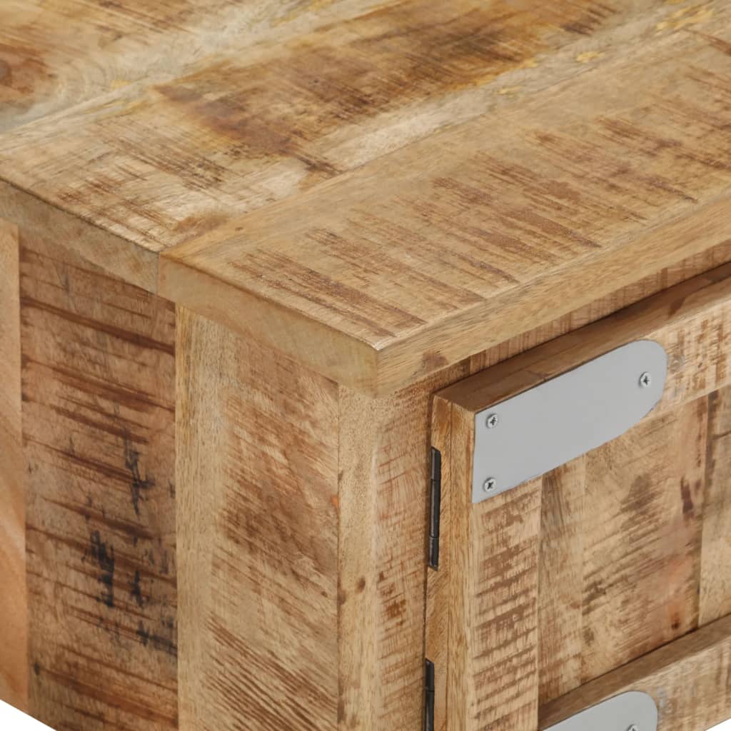 vidaXL Mesa de centro de madera maciza de mango 67x67x30 cm