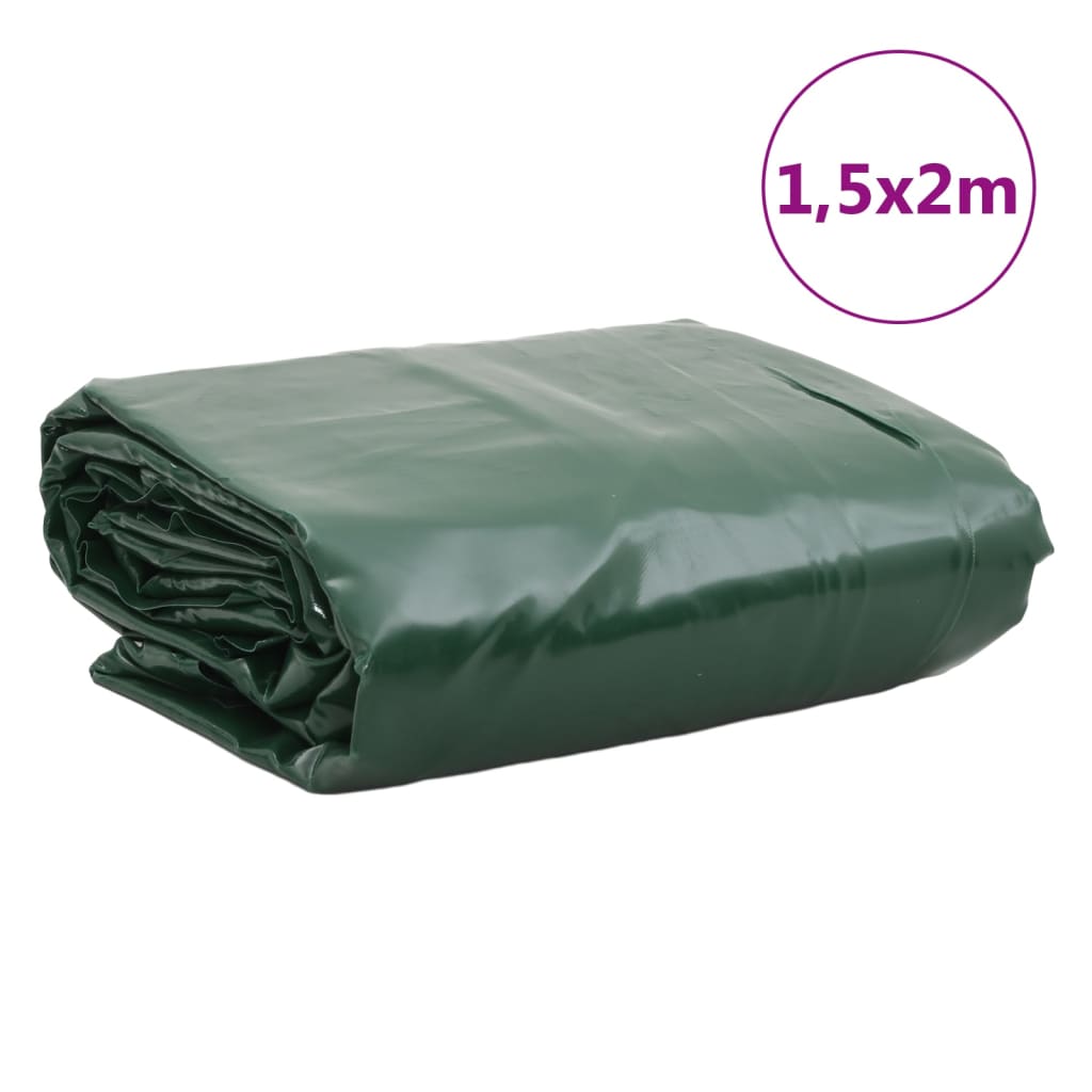 vidaXL Lona verde 1,5x2 m 650 g/m²