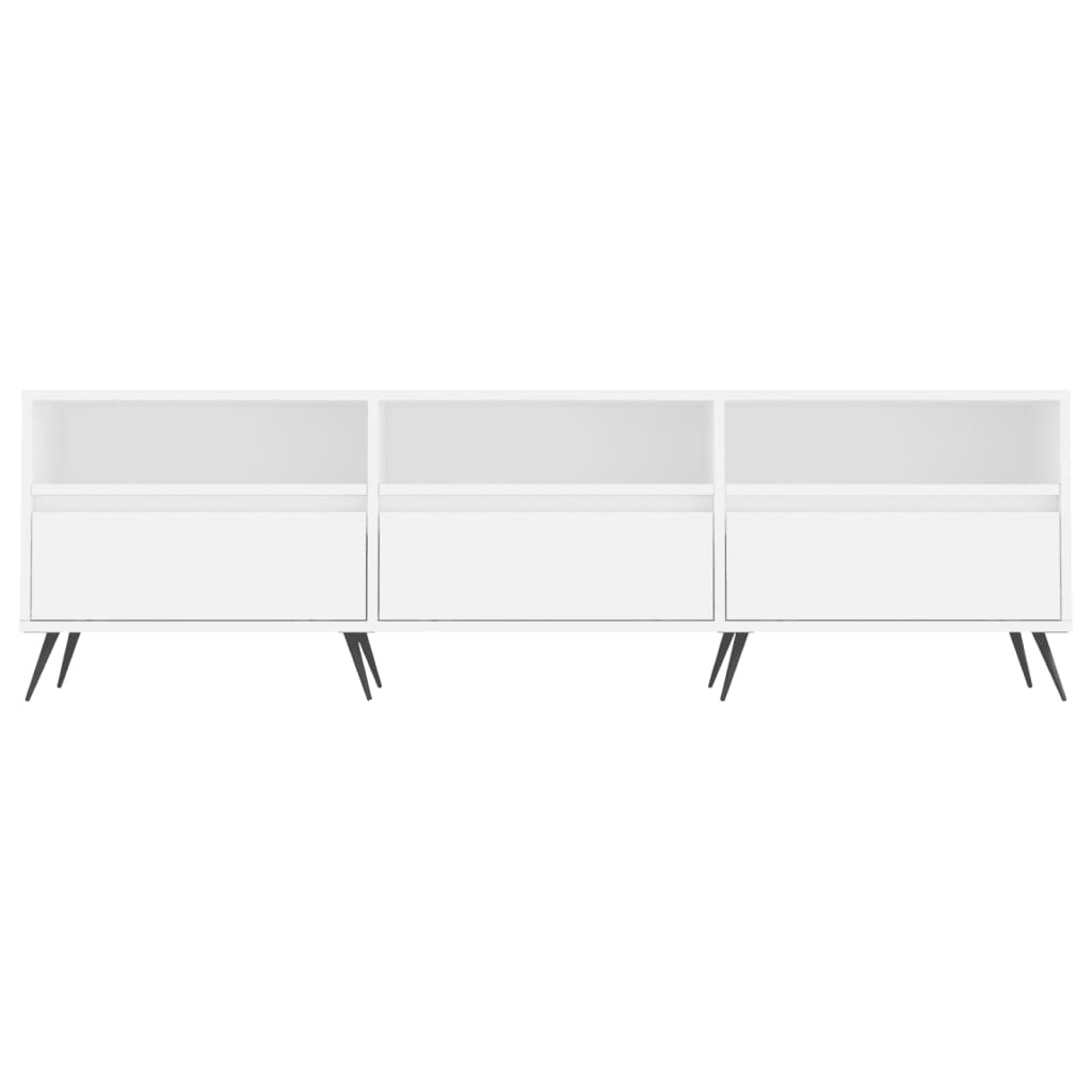 vidaXL Mueble de TV madera contrachapada blanco 150x30x44,5 cm