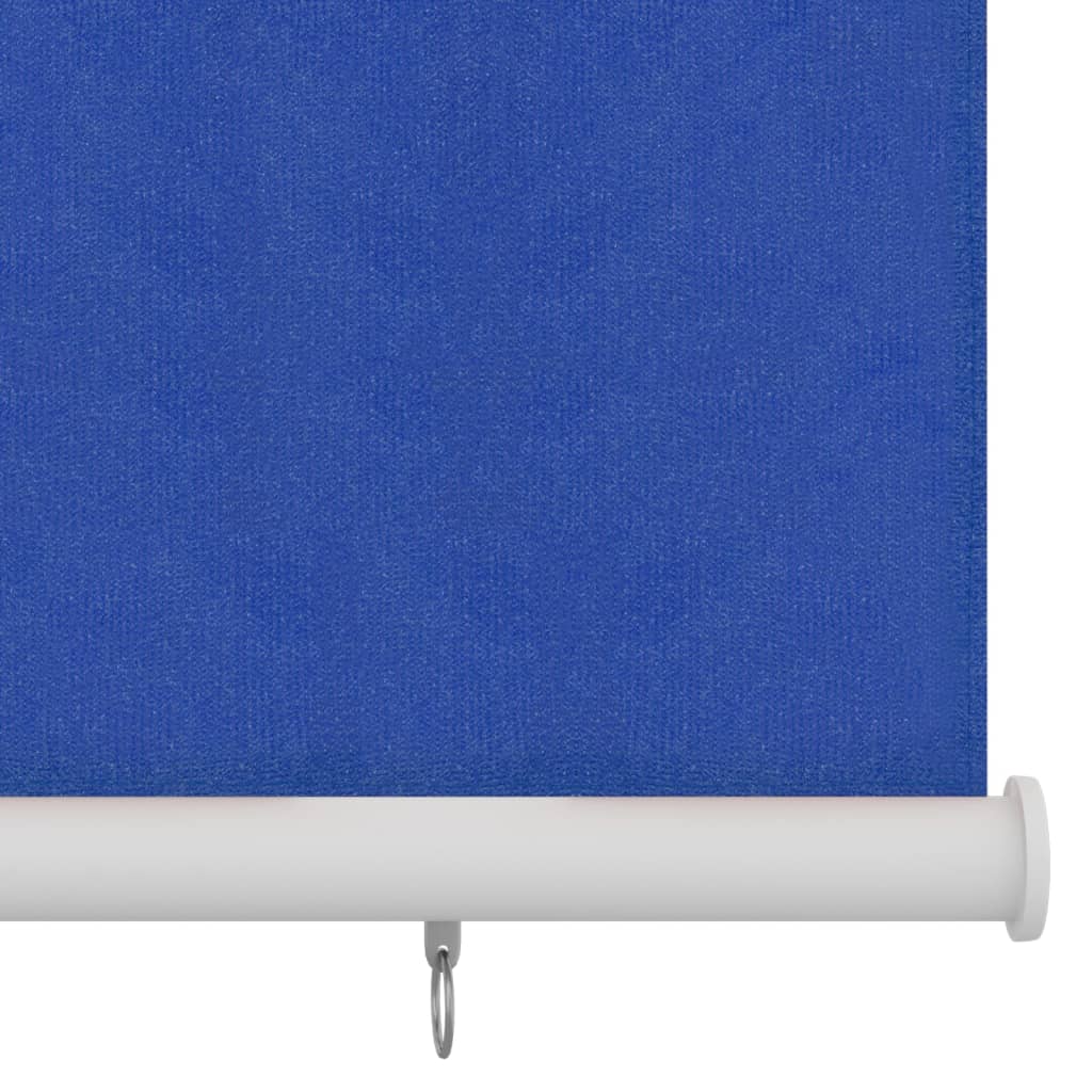 vidaXL Persiana enrollable de jardín HDPE azul 100x140 cm