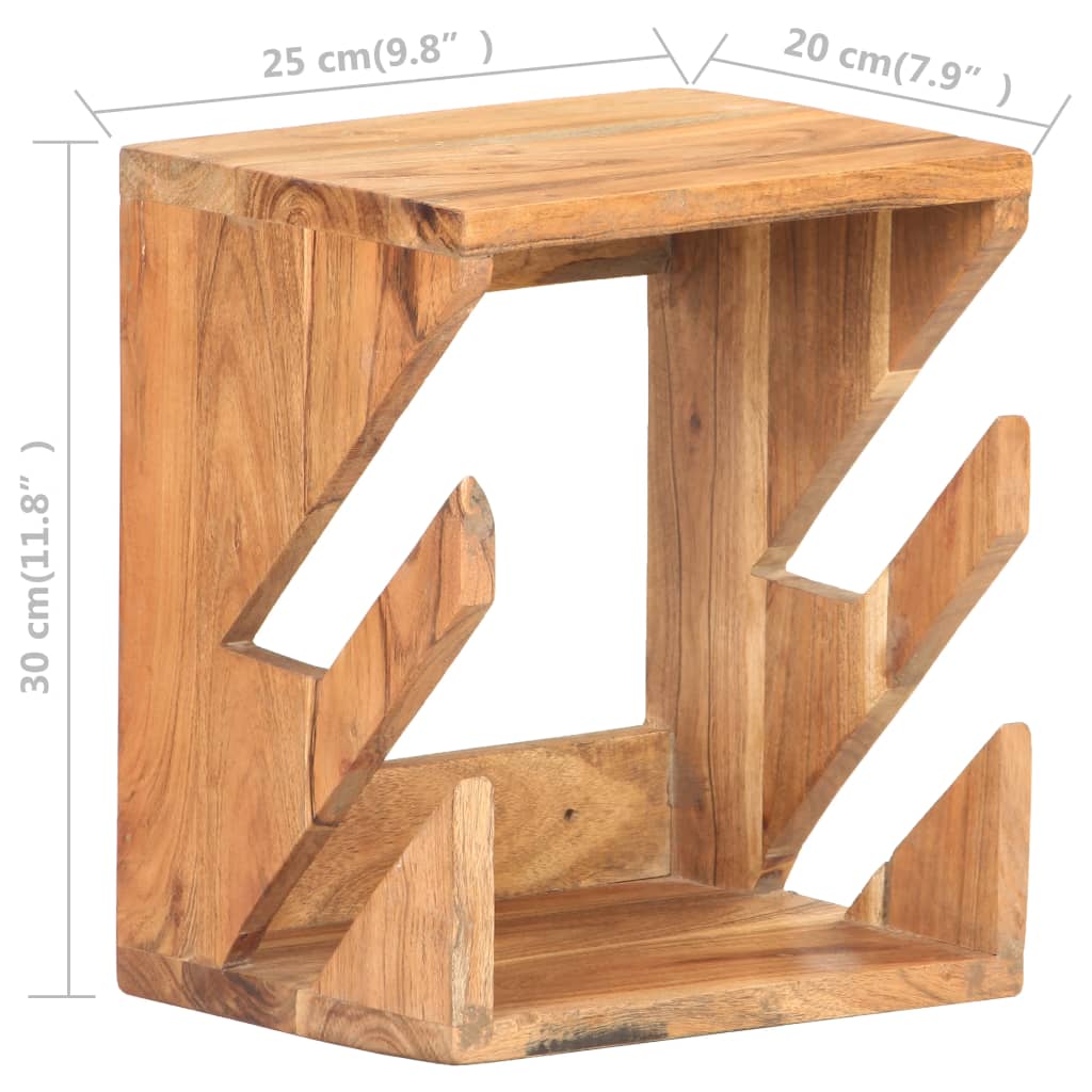 vidaXL Soporte para monopatín de pared madera de acacia 25x20x30 cm