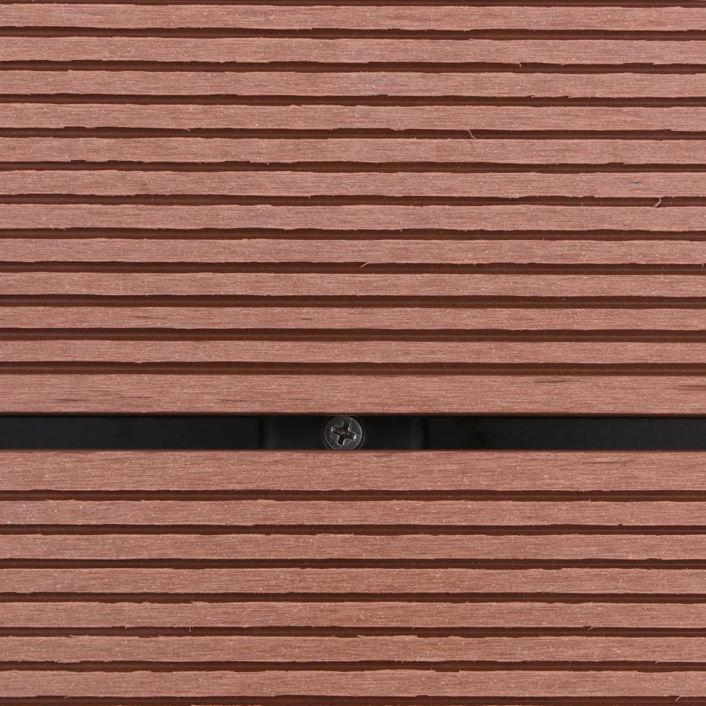 vidaXL Plato de ducha de jardín WPC acero inoxidable marrón 80x62 cm