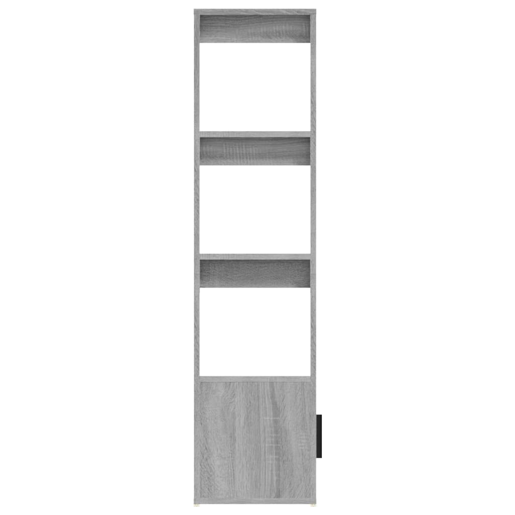 vidaXL Aparador de madera contrachapada gris Sonoma 80x30x119,5 cm