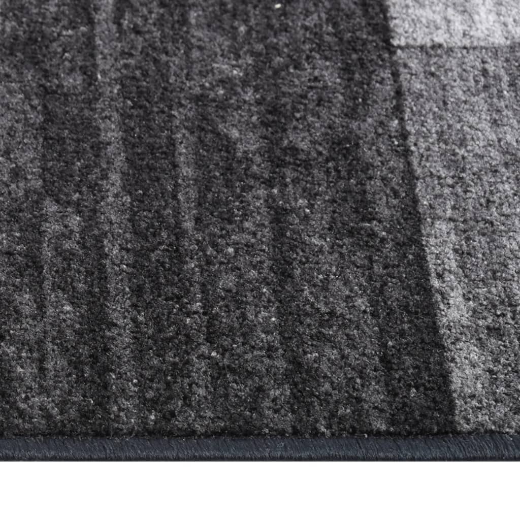 vidaXL Alfombra de pasillo antideslizante gris antracita 100x350 cm