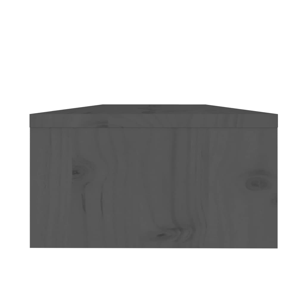 vidaXL Soporte de monitor madera maciza de pino gris 50x24x13 cm