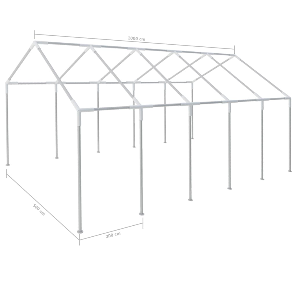 vidaXL Estructura para carpa de fiesta de jardín acero 10x5 m