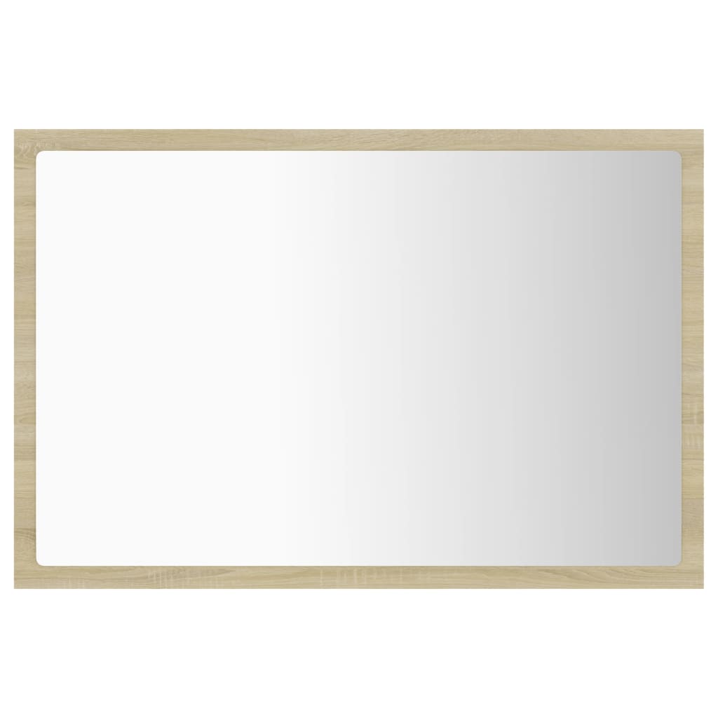vidaXL Espejo de baño acrílico color roble Sonoma 60x8,5x37 cm