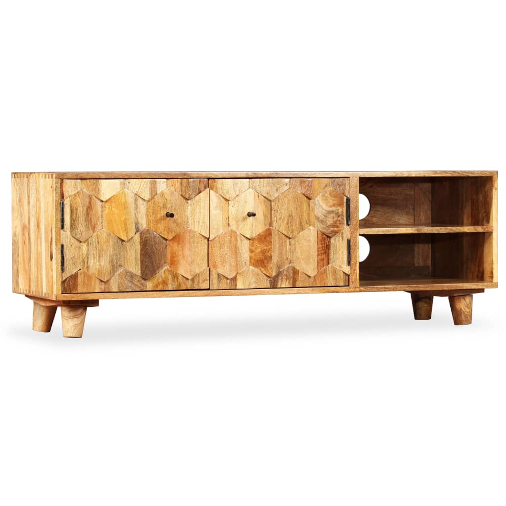 vidaXL Mueble para TV de madera maciza de mango 118x35x40 cm