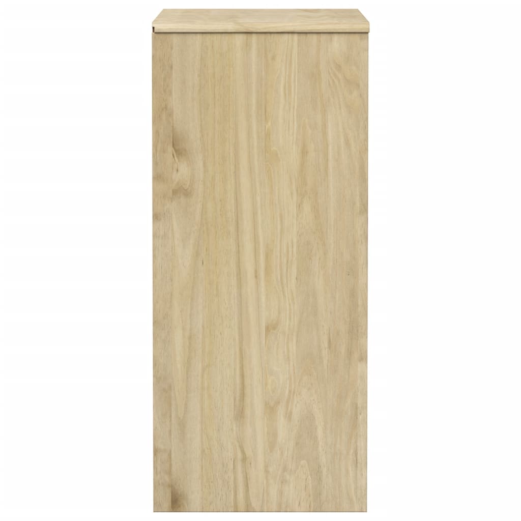 vidaXL Cajonera SAUDA madera maciza de pino color roble 76,5x39x91 cm