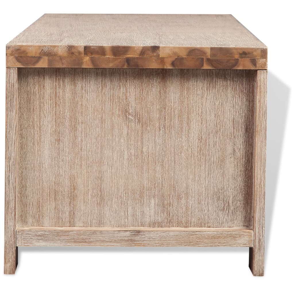 vidaXL Mueble para TV madera maciza de acacia cepillada 140x38x40 cm