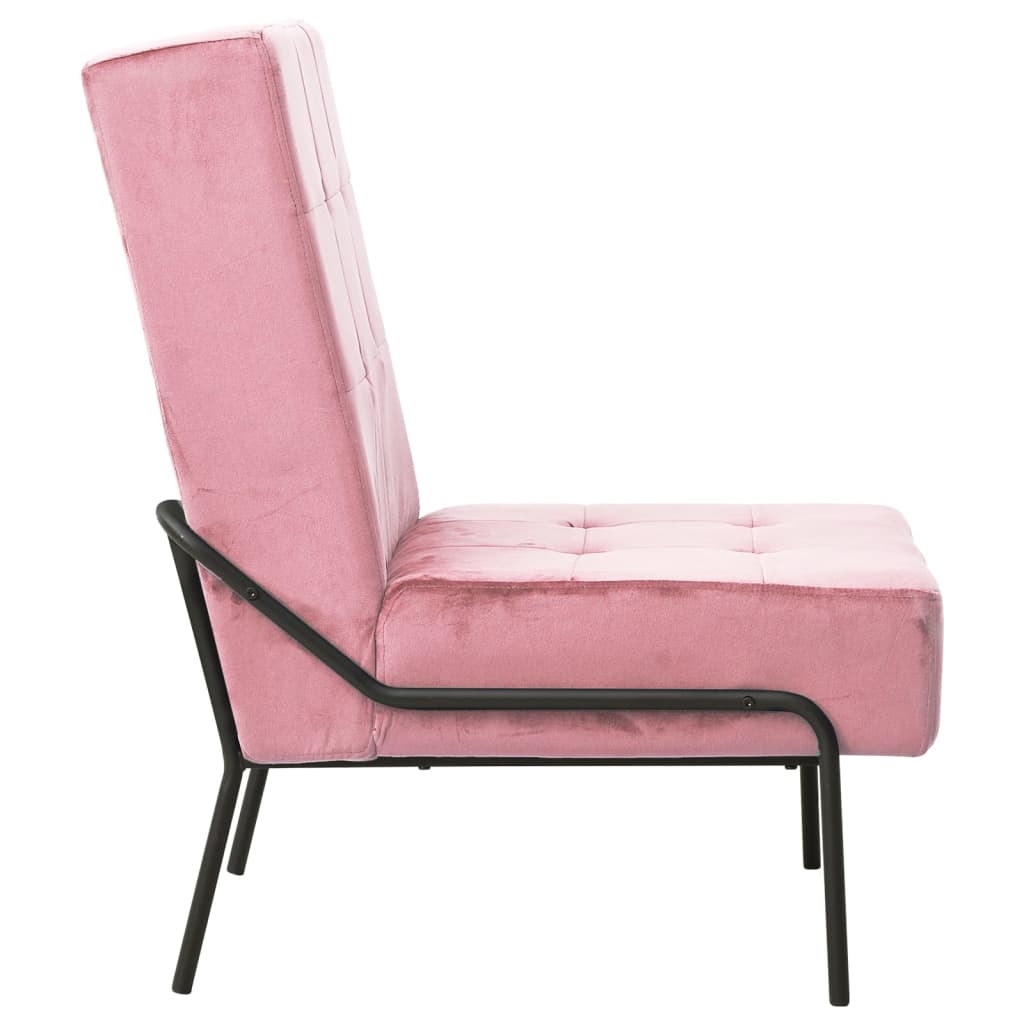 vidaXL Silla de relajación de terciopelo rosa 65x79x87 cm