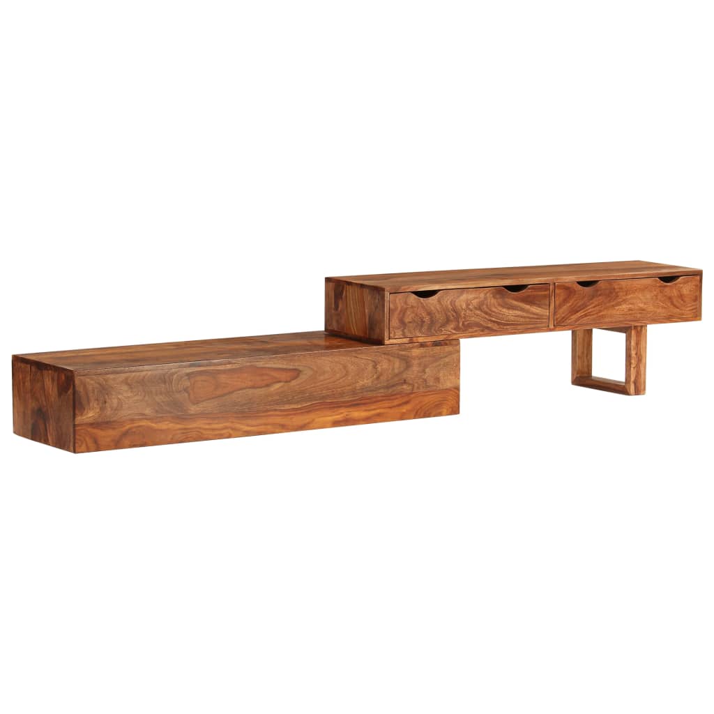 vidaXL Mueble para TV madera maciza de sheesham marrón 200x30x35 cm