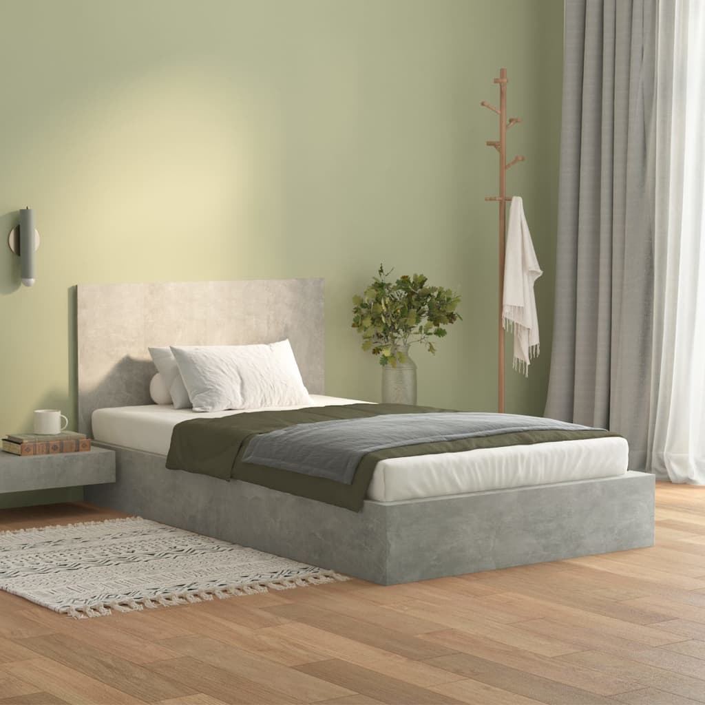 vidaXL Cabecero de cama madera contrachapada gris 120x1,5x80 cm
