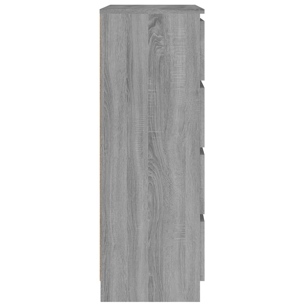 vidaXL Aparador de madera contrachapada Sonoma gris 60x35x98,5 cm