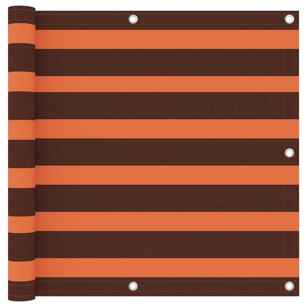 vidaXL Toldo para balcón tela oxford naranja y marrón 90x500 cm